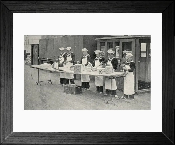 Framed Print : Cookery class, Training Ship Wellesley, North Shields Framed Print : Cookery class, Training Ship Wellesley, North Shields