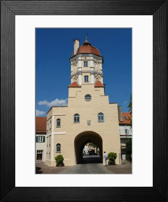 Framed Print : Old town gate, Aichach, Bavaria, Germany Framed Print : Old town gate, Aichach, Bavaria, Germany