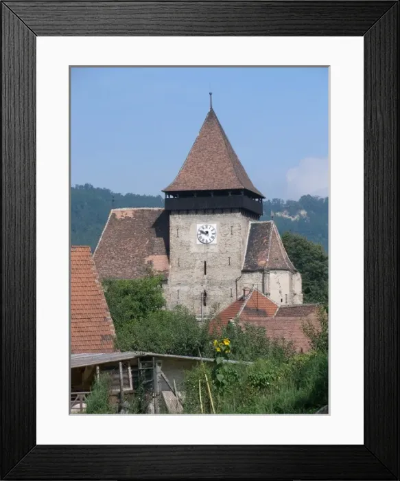 Framed Print : Medieval fortified church, Axente Sever, Sibiu, Romania Framed Print : Medieval fortified church, Axente Sever, Sibiu, Romania