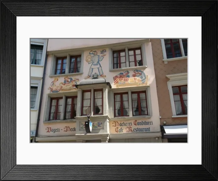 Framed Print : Old bakery in St Gallen, Switzerland Framed Print : Old bakery in St Gallen, Switzerland