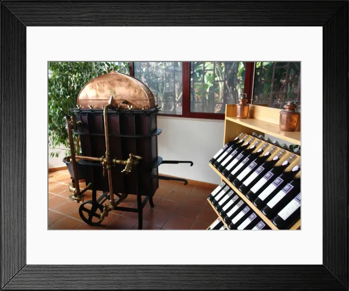 Framed Print : Winemaking equipment, Camara de Lobos, Madeira, Portugal Framed Print : Winemaking equipment, Camara de Lobos, Madeira, Portugal