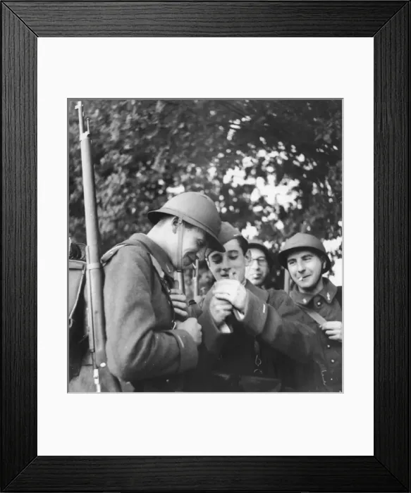 Framed Print : French infantry officer training WWII Framed Print : French infantry officer training WWII