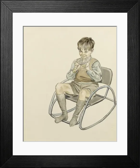 Framed Print : Boy playing cats cradle Framed Print : Boy playing cats cradle