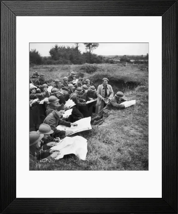 Framed Print : French infantry officer training WWII Framed Print : French infantry officer training WWII