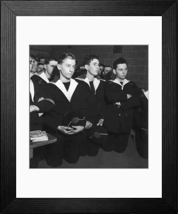 Framed Print : French navy mass WWII Framed Print : French navy mass WWII