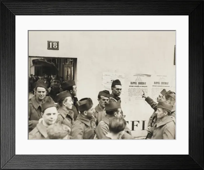 Framed Print : French mobilisation WWII Framed Print : French mobilisation WWII