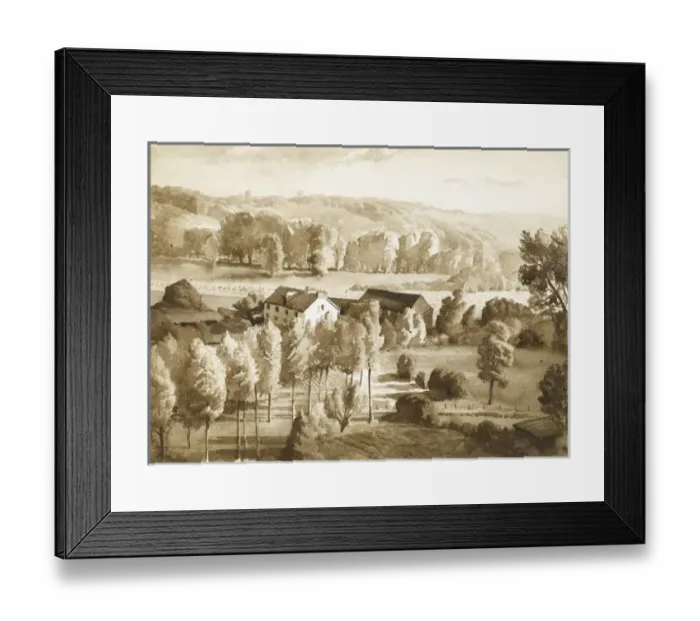 Framed Print : Landscape study in Watercolour Framed Print : Landscape study in Watercolour