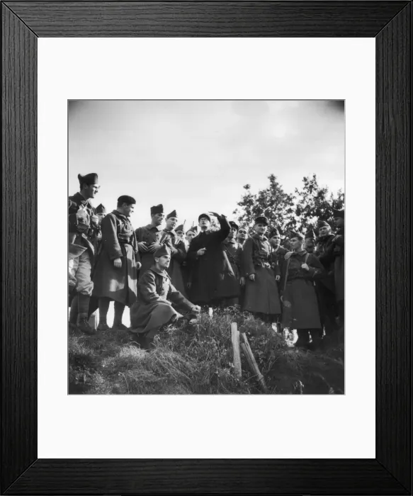 Framed Print : French infantry officer training WWII Framed Print : French infantry officer training WWII