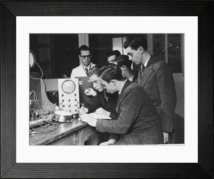 Framed Print : French radio operator training WWII Framed Print : French radio operator training WWII