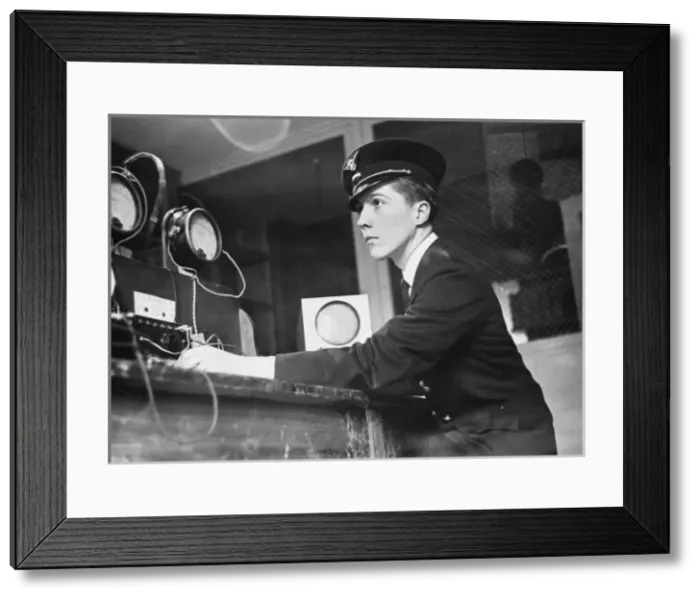 Framed Print : French radio operator training WWII Framed Print : French radio operator training WWII