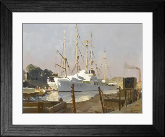 Framed Print : A White Ship Framed Print : A White Ship