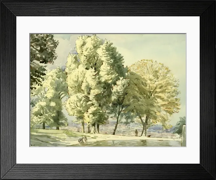 Framed Print : Scene by a Park pond Framed Print : Scene by a Park pond