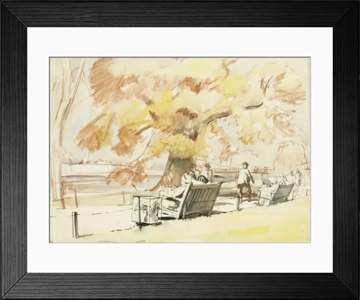 Framed Print : Park benches Framed Print : Park benches