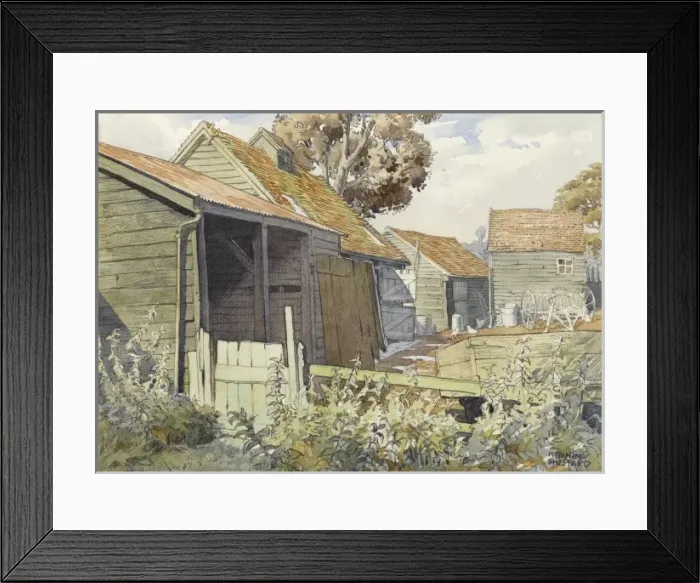 Framed Print : Farmyard barns Framed Print : Farmyard barns