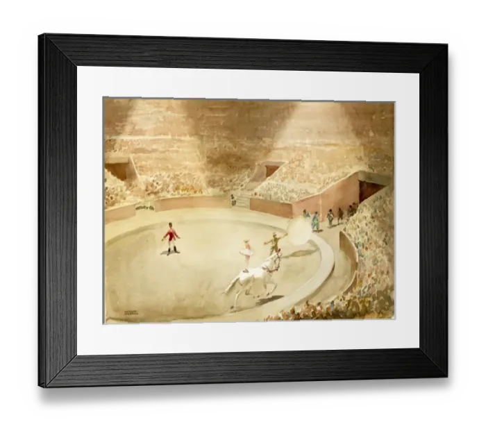 Framed Print : Circus performers in a packed arena Framed Print : Circus performers in a packed arena