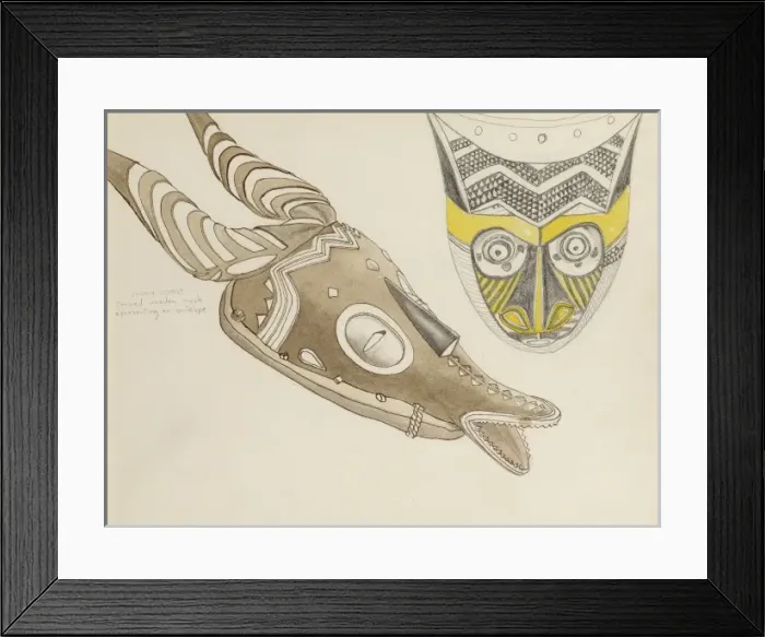 Framed Print : Masks from the Ivory Coast Framed Print : Masks from the Ivory Coast