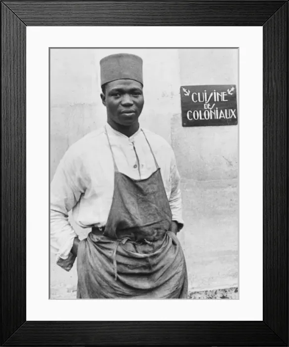 Framed Print : Senegalese cook in French Army WWII Framed Print : Senegalese cook in French Army WWII