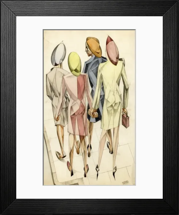 Framed Print : Four women - Cubist Style Framed Print : Four women - Cubist Style
