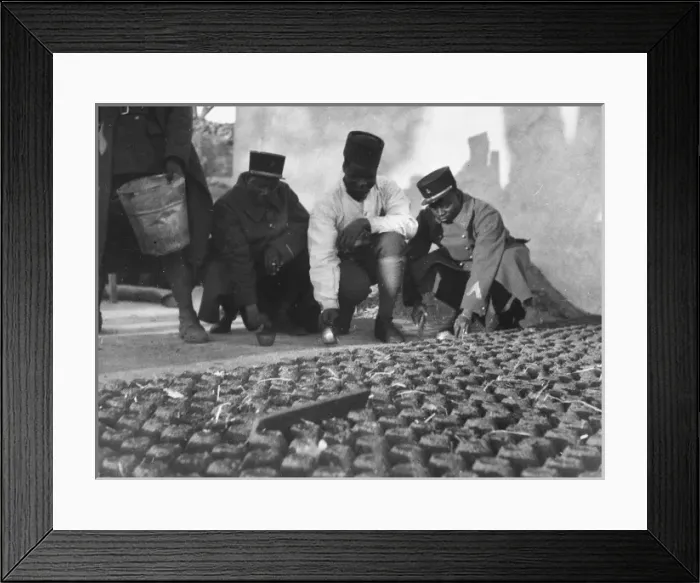 Framed Print : French Senegalese soldiers WWII Framed Print : French Senegalese soldiers WWII