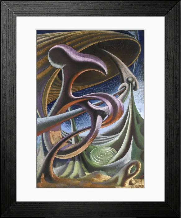 Framed Print : Abstract painting of fluid forms Framed Print : Abstract painting of fluid forms