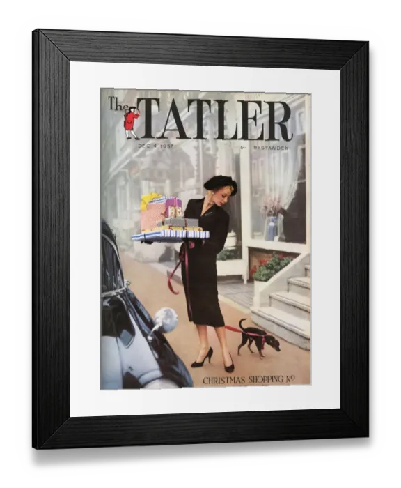 Framed Print : Tatler Christmas Shopping Number 1957 Framed Print : Tatler Christmas Shopping Number 1957