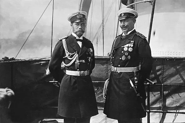 Tsar Nicholas II with Kaiser Wilhelm II