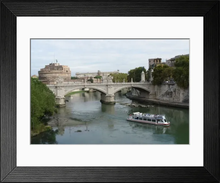 Framed Print : Castle, River and Bridge, Rome, Italy Framed Print : Castle, River and Bridge, Rome, Italy