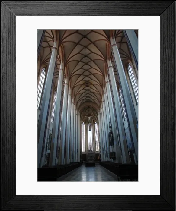 Framed Print : Interior, St Martins Church, Landshut, Bavaria, Germany Framed Print : Interior, St Martins Church, Landshut, Bavaria, Germany