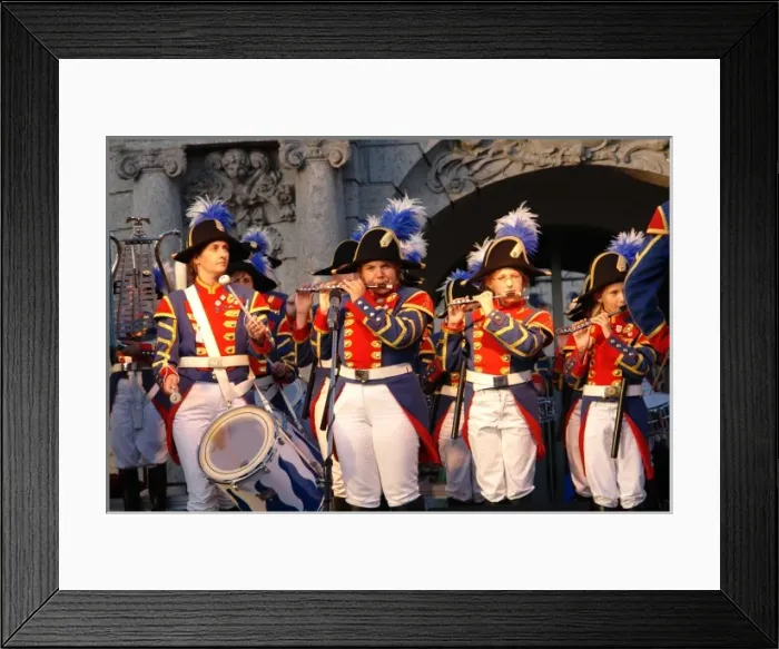 Framed Print : Orchestra members at a festival, Haimhausen, Bavaria, German Framed Print : Orchestra members at a festival, Haimhausen, Bavaria, German