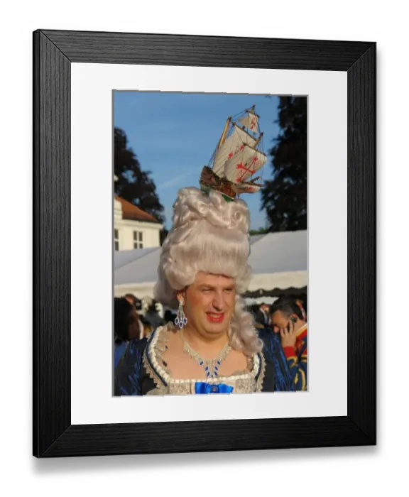 Framed Print : Man in drag at a festival, Haimhausen, Bavaria, Germany Framed Print : Man in drag at a festival, Haimhausen, Bavaria, Germany