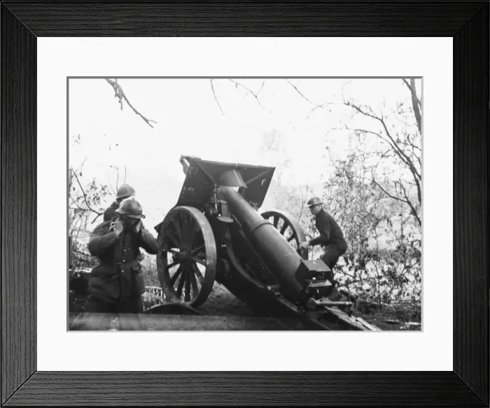Framed Print : Howitzer in France WWII Framed Print : Howitzer in France WWII