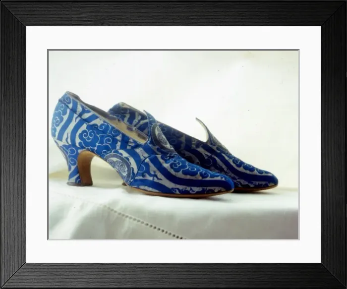 Framed Print : Blue shoes from Harrods Framed Print : Blue shoes from Harrods