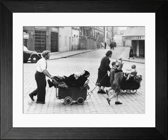 Framed Print : Paris evacuation WWII Framed Print : Paris evacuation WWII