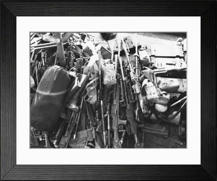 Framed Print : Weapons on evacuation ship WWII Framed Print : Weapons on evacuation ship WWII