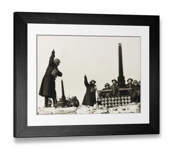 Framed Print : British anti-aircraft battery WWII Framed Print : British anti-aircraft battery WWII