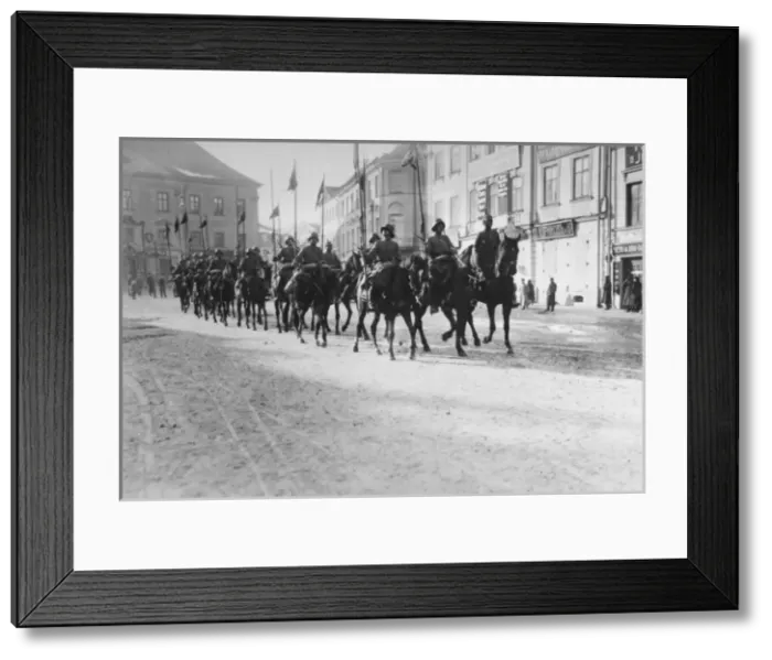 Framed Print : Germans occupy Russian town 1918 Framed Print : Germans occupy Russian town 1918