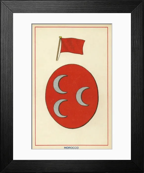 Framed Print : The Flag of Morocco Framed Print : The Flag of Morocco