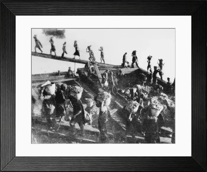 Framed Print : Coaling operation WWI Framed Print : Coaling operation WWI