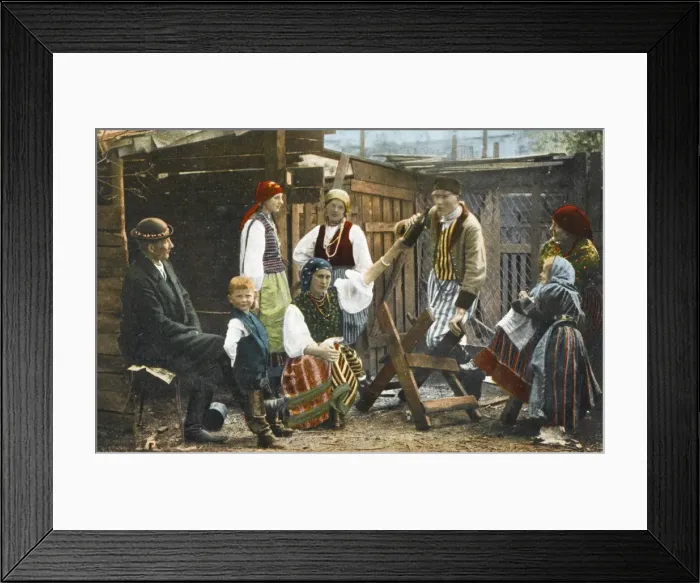 Framed Print : Western Russian Fmily drinking Mares Milk Framed Print : Western Russian Fmily drinking Mares Milk