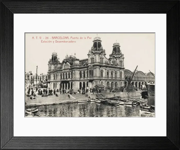 Framed Print : Spain - Barcelona - Puerto de la Paz Framed Print : Spain - Barcelona - Puerto de la Paz