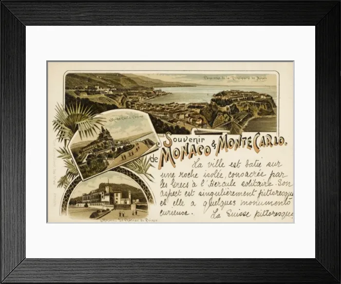 Framed Print : Views of Monte Carlo Framed Print : Views of Monte Carlo