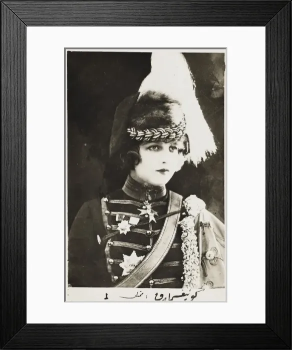 Framed Print : Early Hollywood actress dressed as a Shah Framed Print : Early Hollywood actress dressed as a Shah