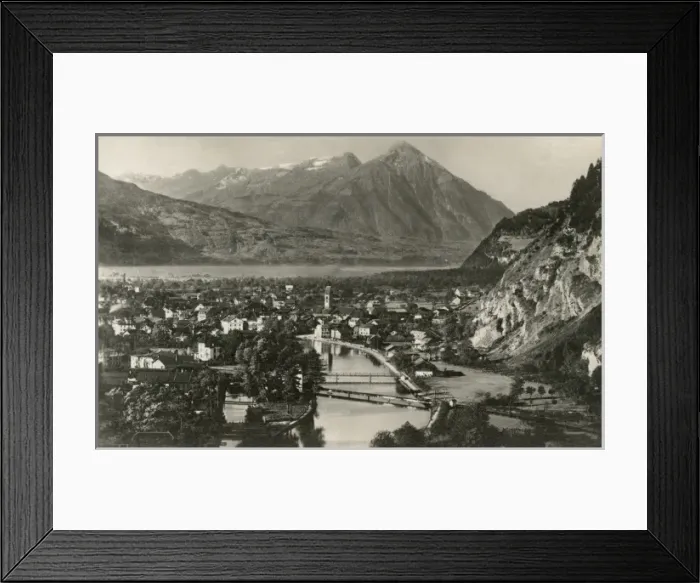 Framed Print : Interlaken and Lake Thun from Niesen Framed Print : Interlaken and Lake Thun from Niesen