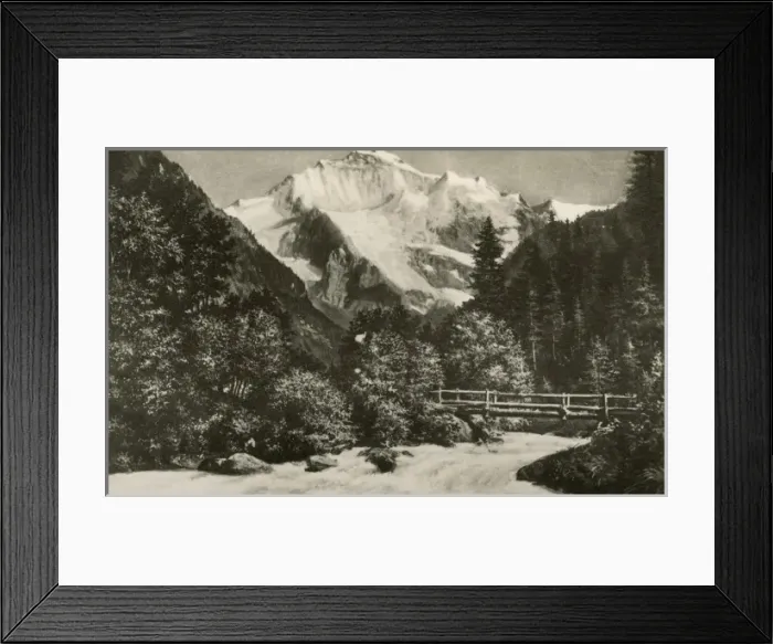 Framed Print : Lutschine River and view of Jungfrau Mountain Framed Print : Lutschine River and view of Jungfrau Mountain