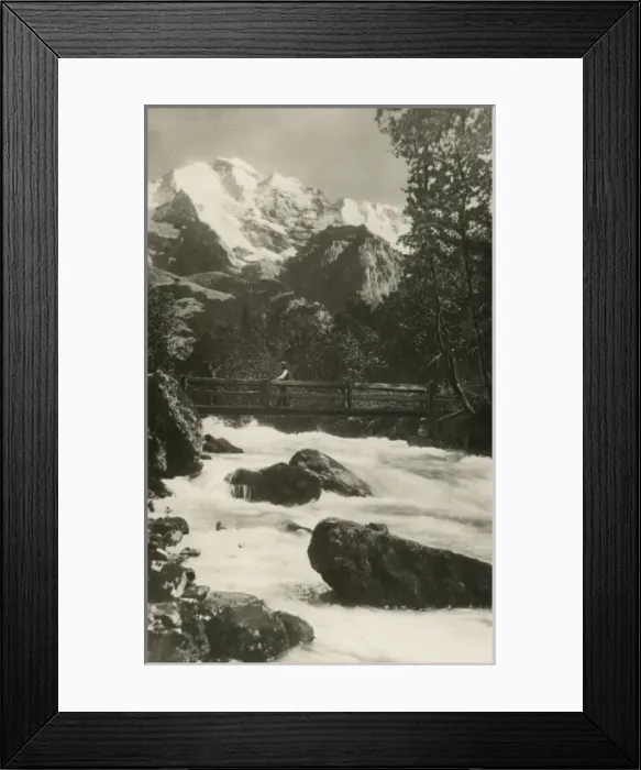 Framed Print : Lutschine River and view of Jungfrau Mountain Framed Print : Lutschine River and view of Jungfrau Mountain