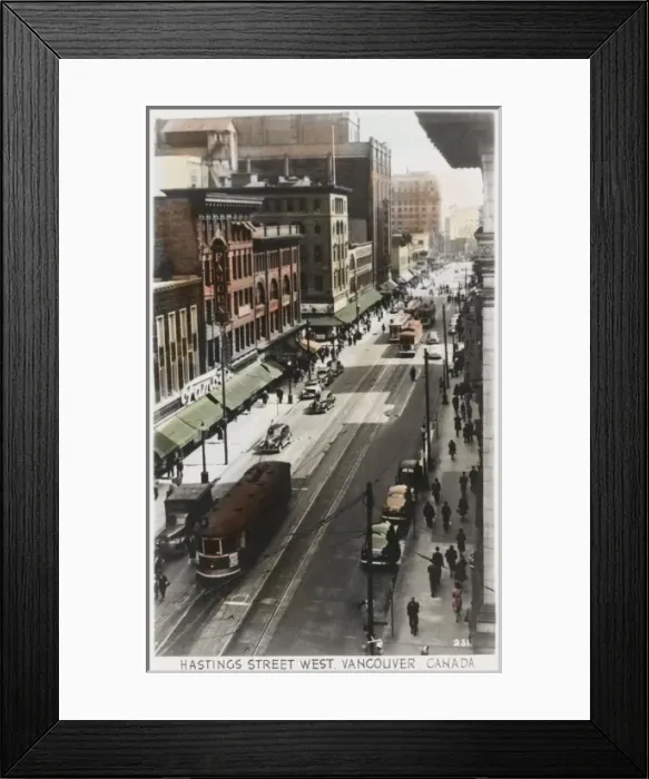 Framed Print : Vancouver, Canada - Hastings Street West Framed Print : Vancouver, Canada - Hastings Street West