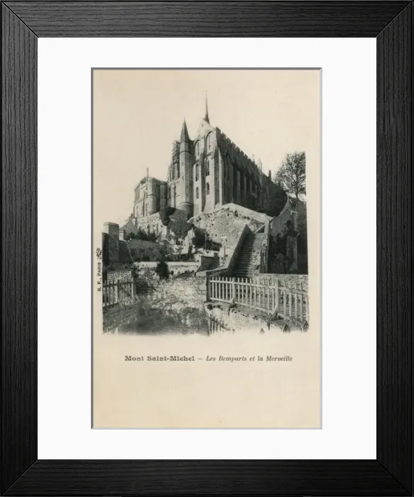Framed Print : Mont Saint Michel, France - Ramparts and Merveille Framed Print : Mont Saint Michel, France - Ramparts and Merveille