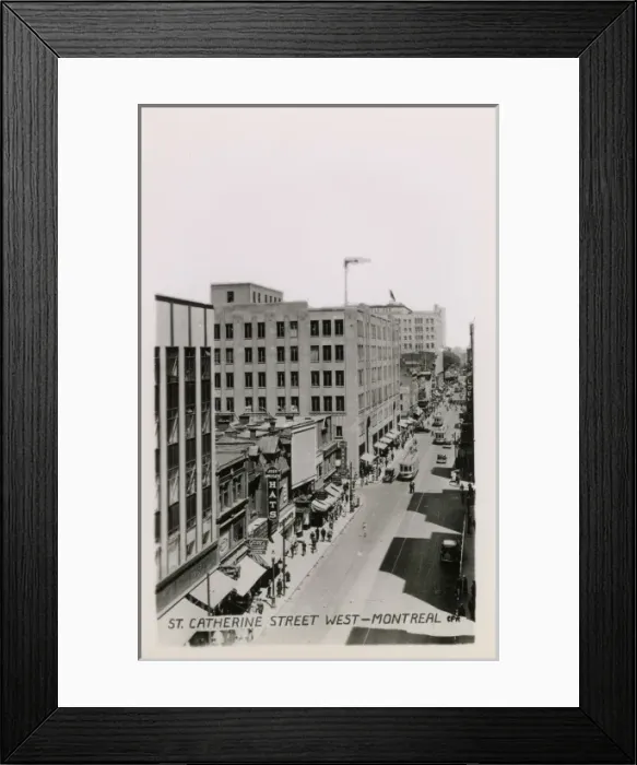 Framed Print : Montreal, Canada - St Catherine Street West Framed Print : Montreal, Canada - St Catherine Street West