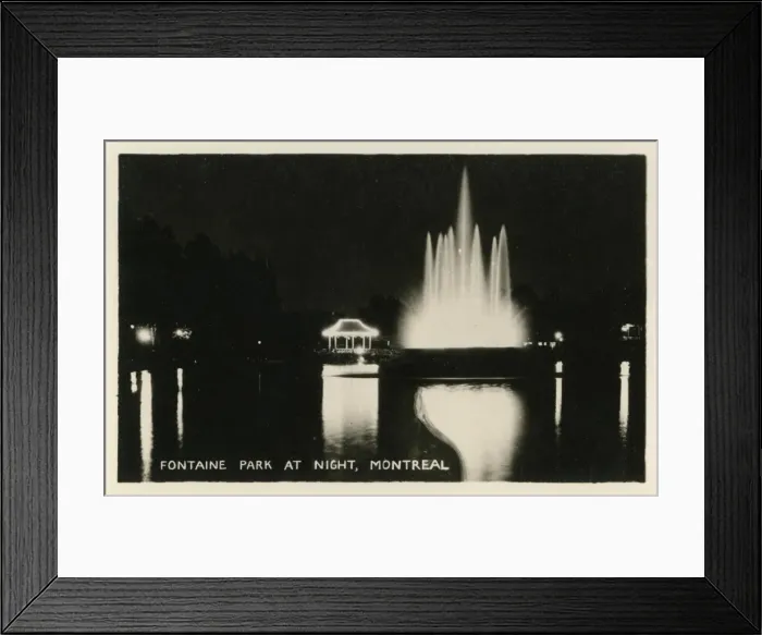 Framed Print : Fontaine Park, Montreal, Canada Framed Print : Fontaine Park, Montreal, Canada