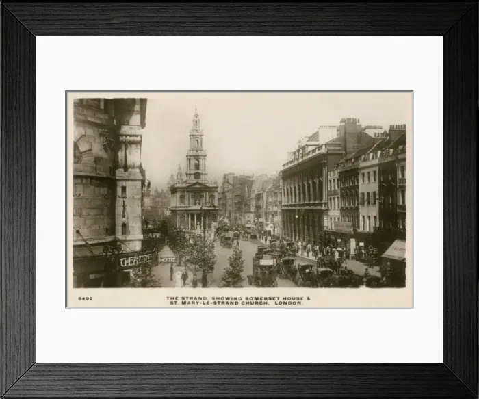 Framed Print : St Mary-le-Strand Church on The Strand, London Framed Print : St Mary-le-Strand Church on The Strand, London